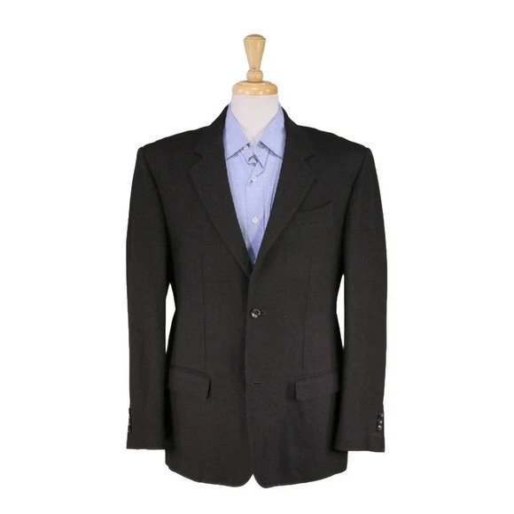 Marc by Marc Jacobs Brown/Black Herringbone Wool-Linen 2Btn Blazer Jacket XL 42L - Picture 1 of 10